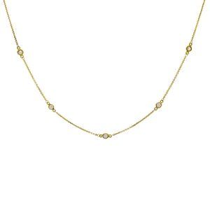 0.35 Ct. tw. Round Diamonds By The Yard Necklace In 14K Gold